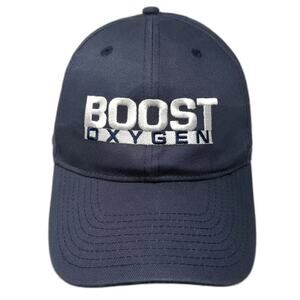 Hit Boost Oxygen Baseball Cap Blue White OS Strapback Embroidered Adjustable Hat